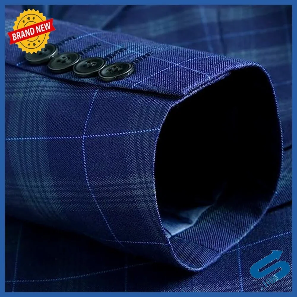Slim Fit Plaid Blazer Sport Coat Lightweight Casual Checkered Jacket